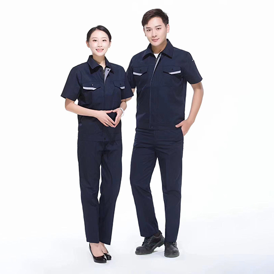 夏季新款蓝色工作服-2