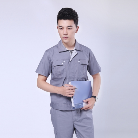 银灰色夏季工作服-2