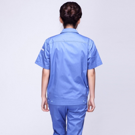 湖兰色单位工作服-4