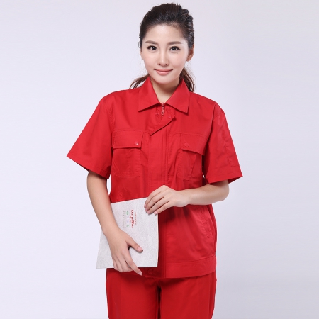 涤棉细斜纹防静电服-3