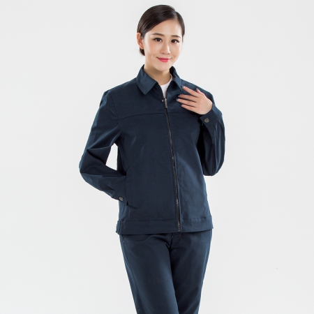 深青色春季工作服-3