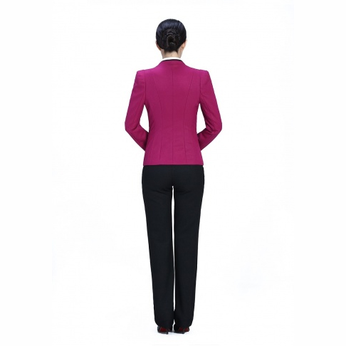 玫红色商务女装-5