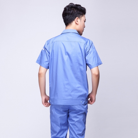 湖兰色单位工作服-5