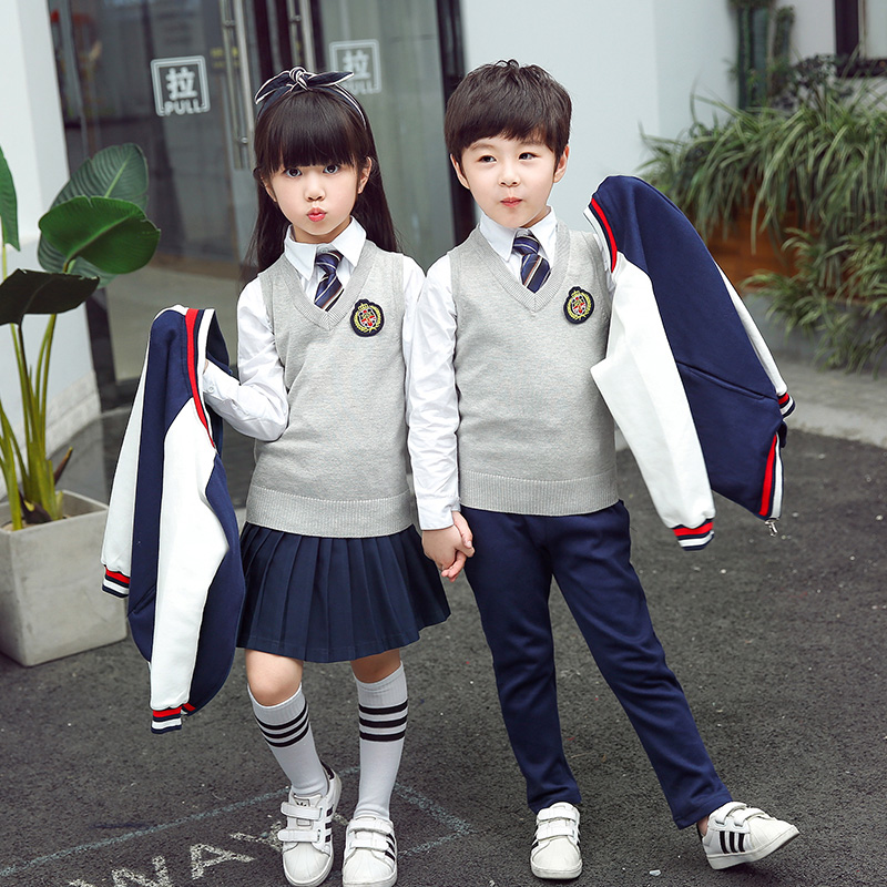 ​英伦学院风拼色校服