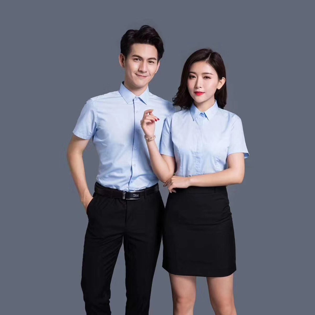 夏季工作服，男女工衣-2